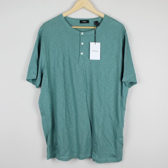 NWT Theory Slub Henley T-Shirt – Classic Casual Everyday Essential Top - Picture 5 of 9